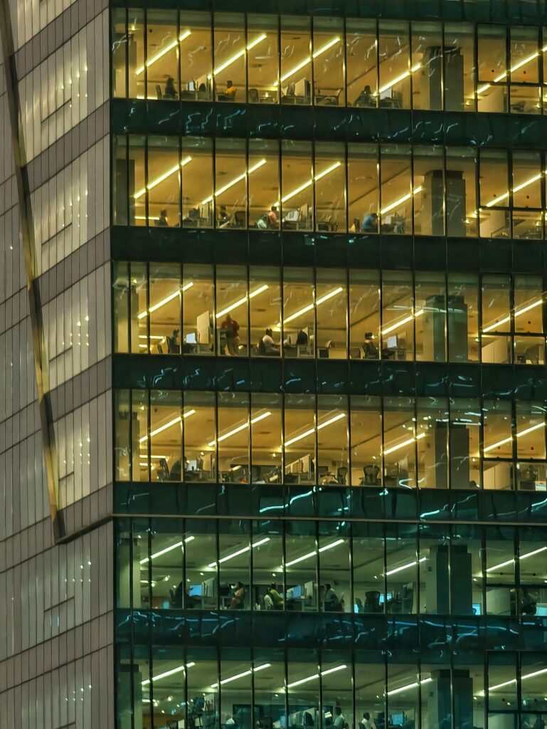 Modern building facade lighting