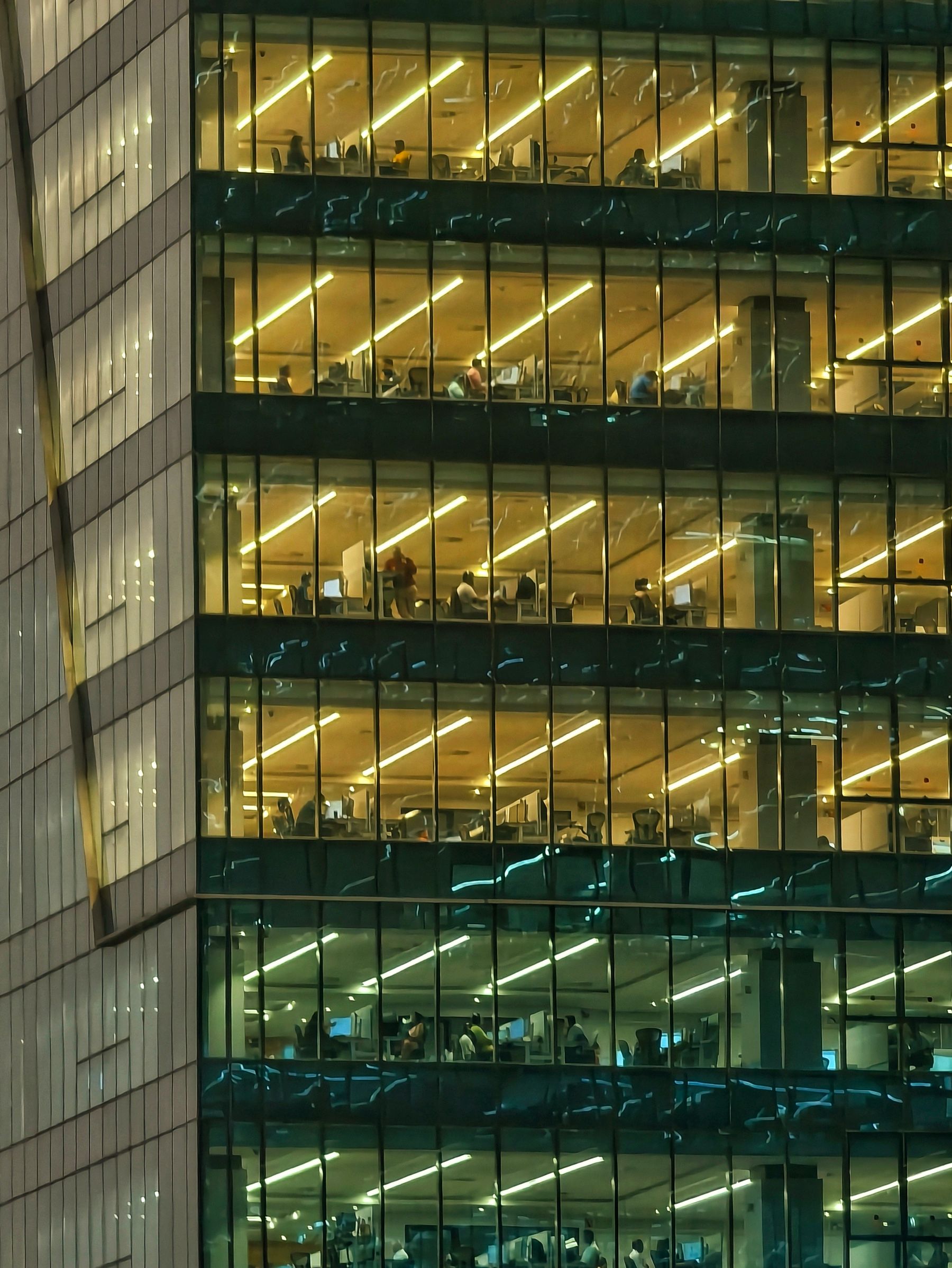 Modern building facade lighting